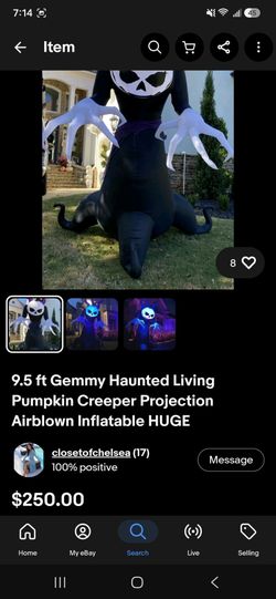 Gemmy 9.5 ft Halloween Inflatable Pumpkin Creeper