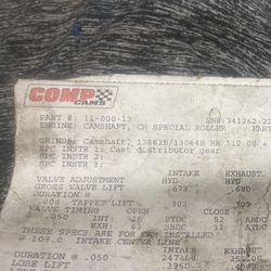 Comp Cam Custom Grind Big Block Chevy