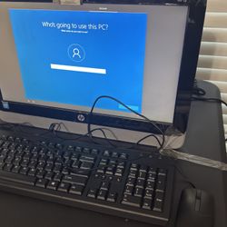 HP 19-2113W 19.5in All-in-One PC &  HP Keyboard, Mouse