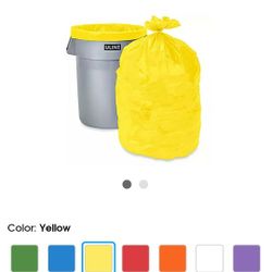 66 Uline Yellow Trash Bags 
