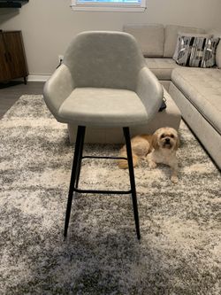 Leather Swivel Stool