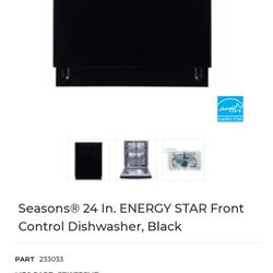 Seasons 24 in. Front Control Dishwasher in Black


