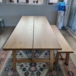 Large Dining Table And Bench Seat
