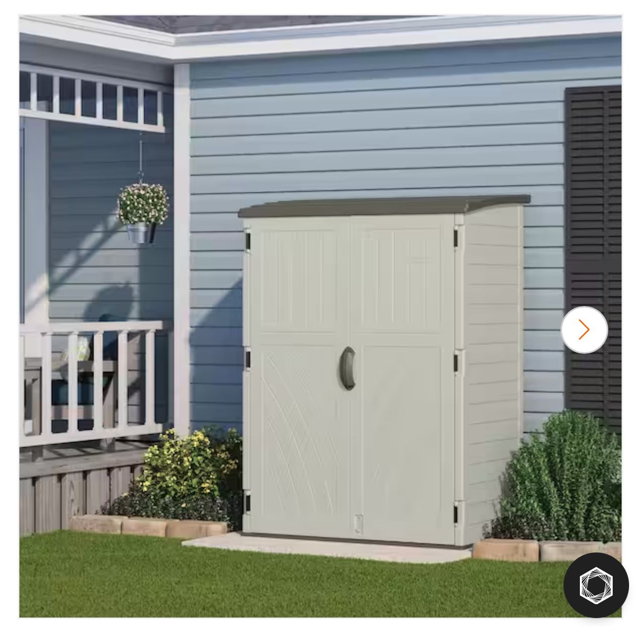 4 ft. 5 in. W x 2 ft. 7.5 in. D x 6 ft. H Large Plastic Resin Vertical Outdoor Storage Cabinet Shed in Vanilla (Beige)