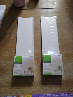 TWO 18 inch bracket shelves