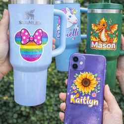 Custom UV DTF Stickers – Waterproof Permanent Decals for Cups, Tumblers, Phones, Cars & More