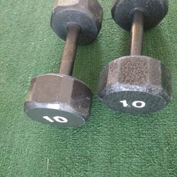 Steel Hex Dumbbells 10lbs $25 Boths