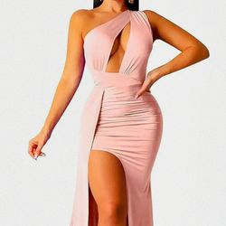 SMALL One Shoulder Cut Out Detail Dress