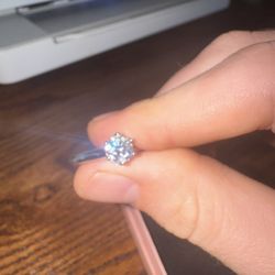 VVS1 Moissanite Engagement Ring 1 Carat