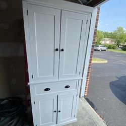 Barely Used Stand Alone Wooden Pantry