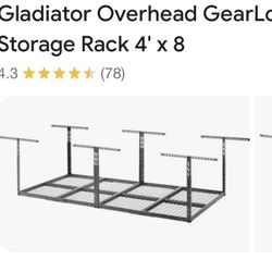 Gladiator Overhead Geared Storage Rack