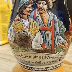 Vintage Eckhardt & Engler Large 1 Liter Made In Germany Lidded Beer