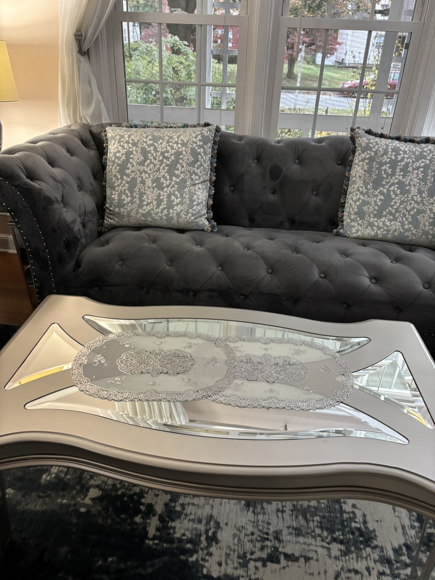 Sofa set And tables And chest 