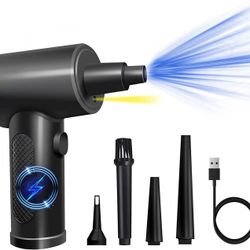 Cordless Electric Air Duster, Portable Air Blower Replaces Compressed Air Cans, 3 Speed 51000 RPM 6000mAh 10W Fast Charging Dust Cleaner, for Computer