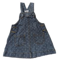 Max Studio kids Denim Dress Size 12 Months With Polka Dots
