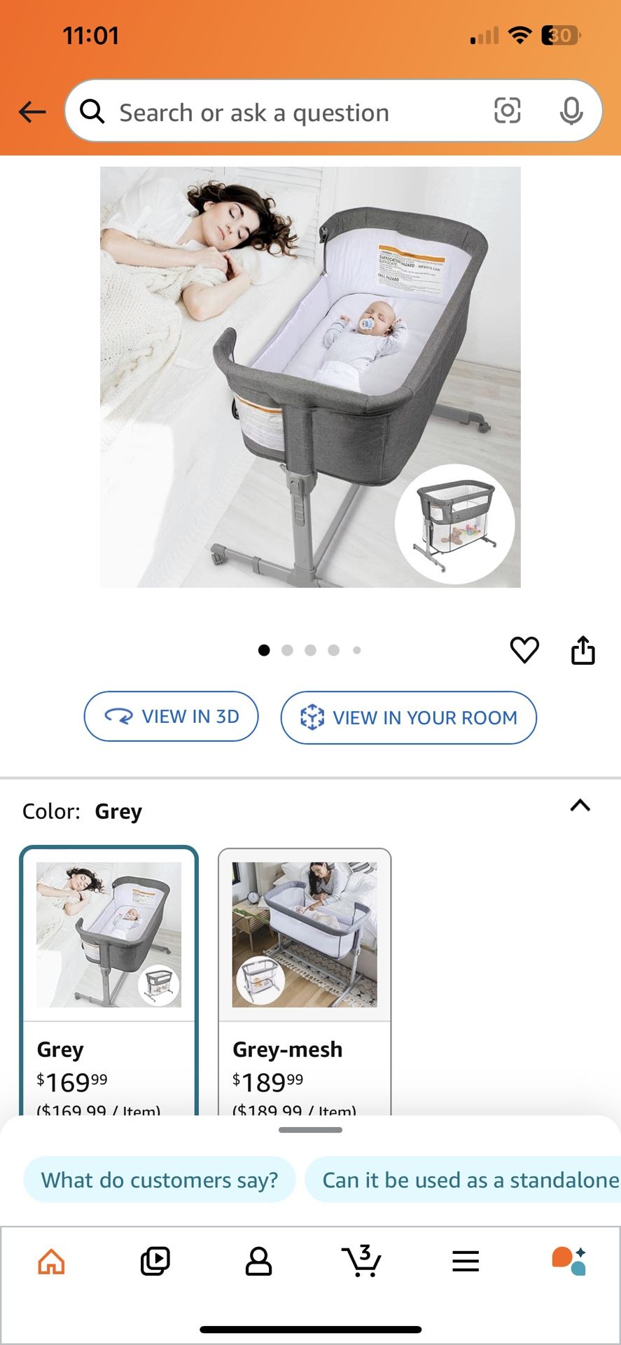 3 in 1 Baby Bassinet