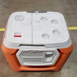 Original Kickstarter Coolest Cooler Orange Rolling Built-in Blender/bottle Opener 