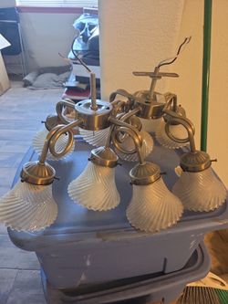 2 4 light ceiling lights, vintage!