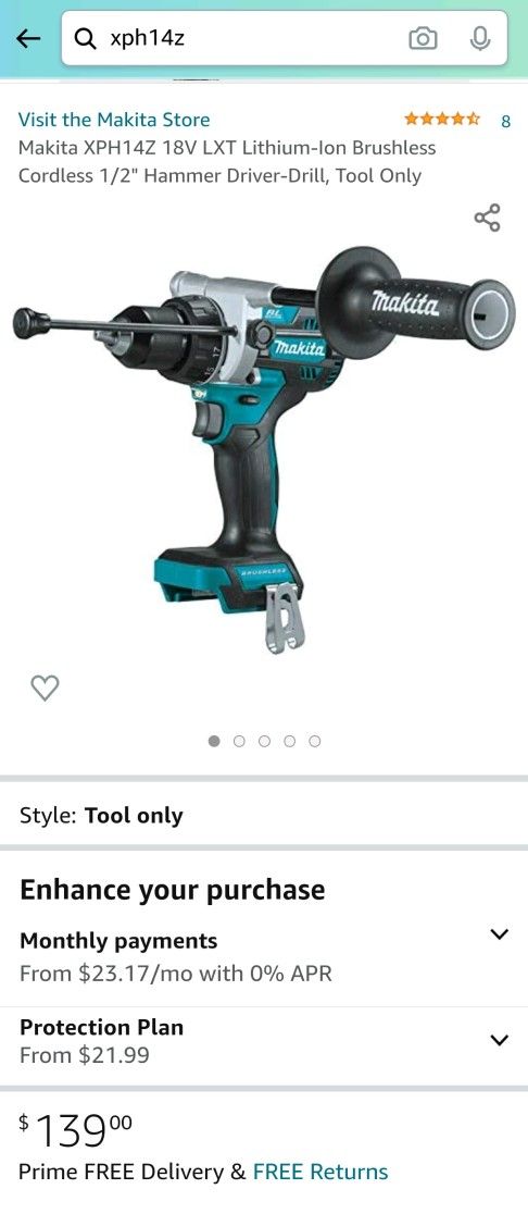 Makita Hammer drill XPH-14Z