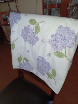 Vinyl oval table cover lined. 68" × 52" Only $5. Clean