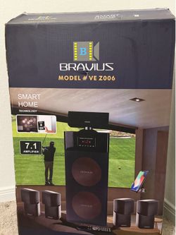 Bravius VE Z006 Channel Home Theater Speaker System Black