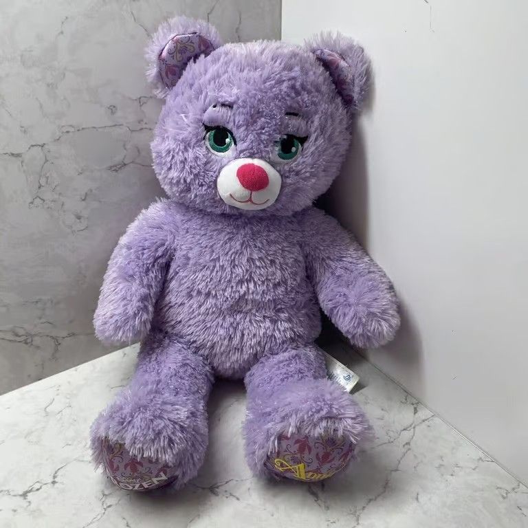 Disney Frozen Anna Build-A-Bear 16" Plush Teddy Bear - Glitter Purple