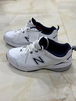 New Balance 608 V5 Mens Training Shoes White Navy MX608WN5 Size 13 Extra Wide