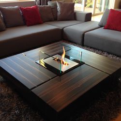 Coffee Table With Fire Insert
