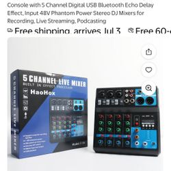 Alpowl New Professional, Mini Audio Mixer (5 Channel)