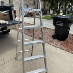 Aluminum Werner 6’ Step Ladder For Painting 