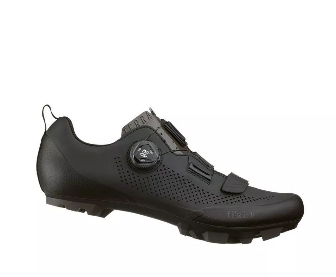 Fizik X5 Terra Men's Mountain Bike Shoes, Black/Black, USA size 8 EUR 40.5