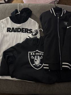 Raiders Hoodies And Jacket Sz L 