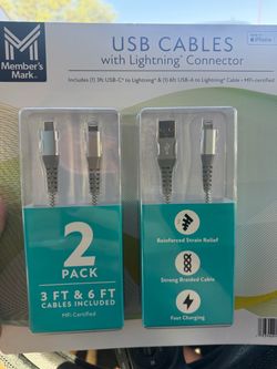 2 pack chargers for all iPhones