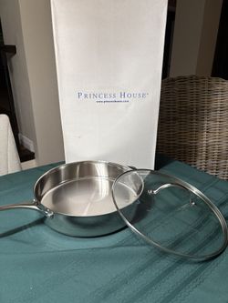 New In Box Princess House Heritage Stainless Steel 12" skillet 6451