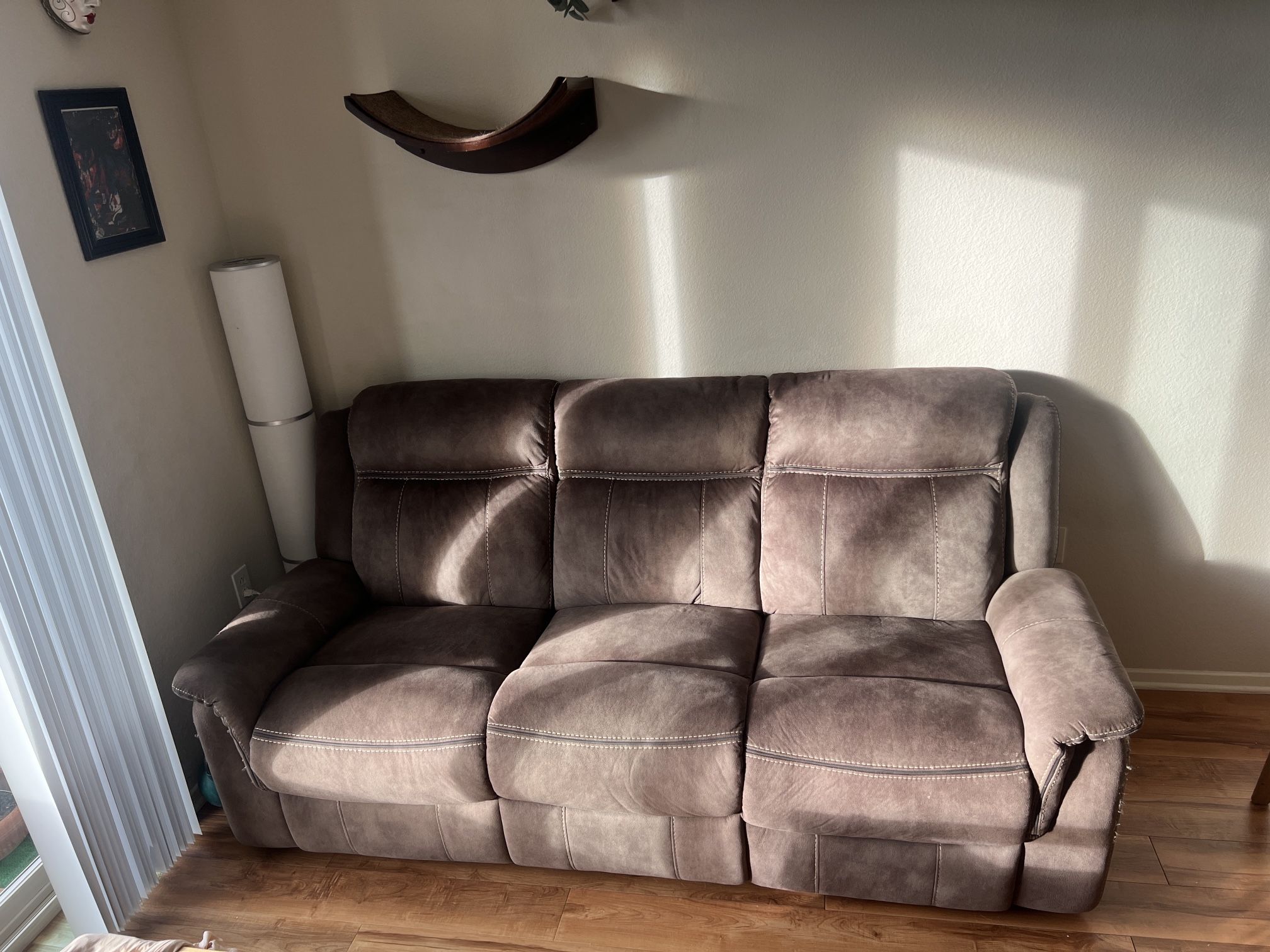 Sofa - 3 Seat With 2 Reclining Seats 