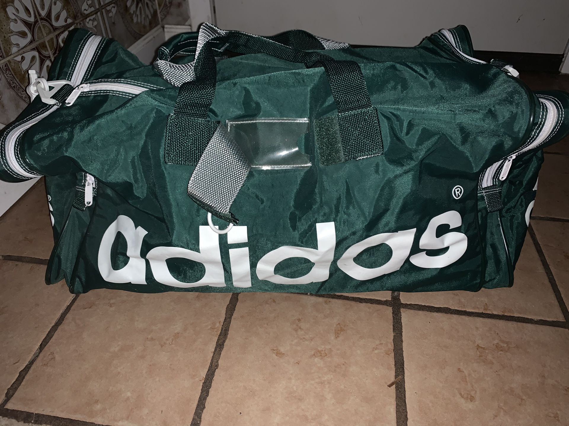 Large Green Adidas Duffle Gym Bag