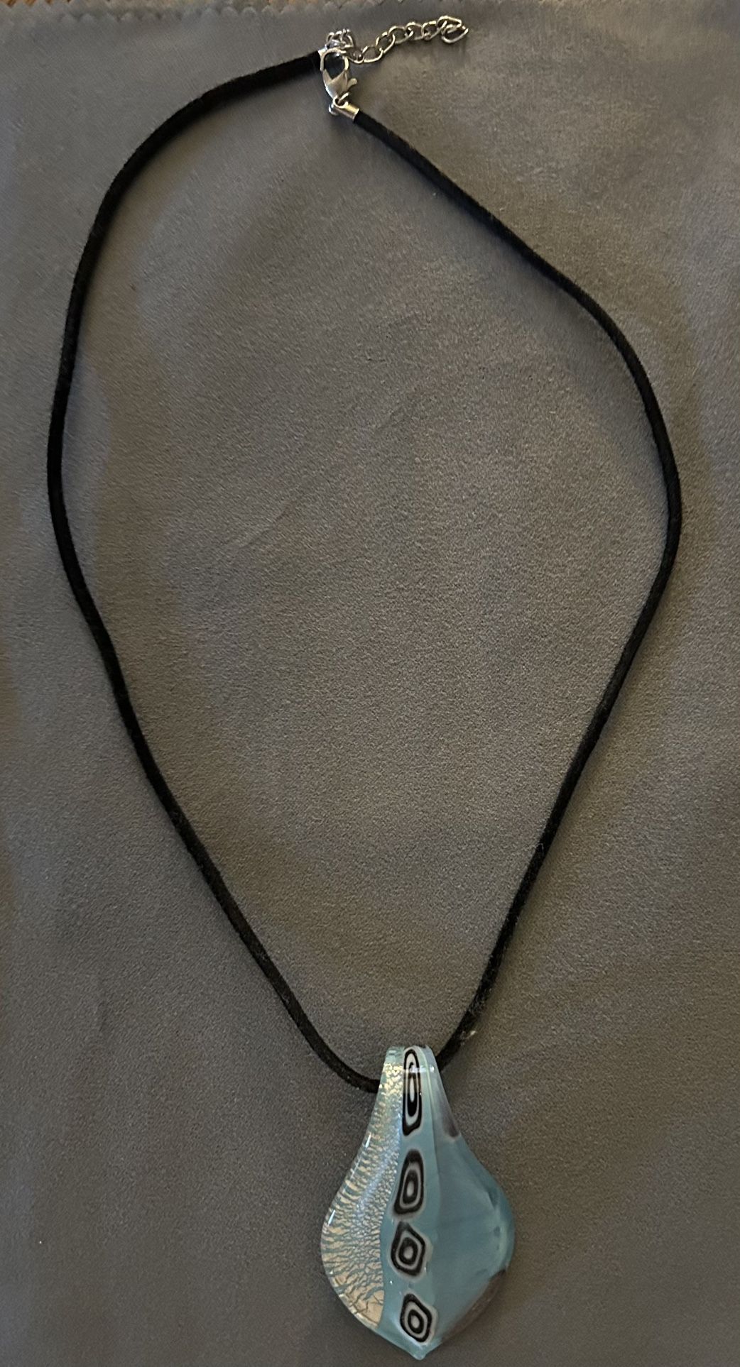 Glass Pendant Necklace 18”- 20”