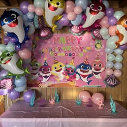 Baby Shark Backdrop And Outfit