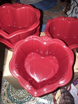 Nuevos En Su Caja Platos De Forma De Corazón
