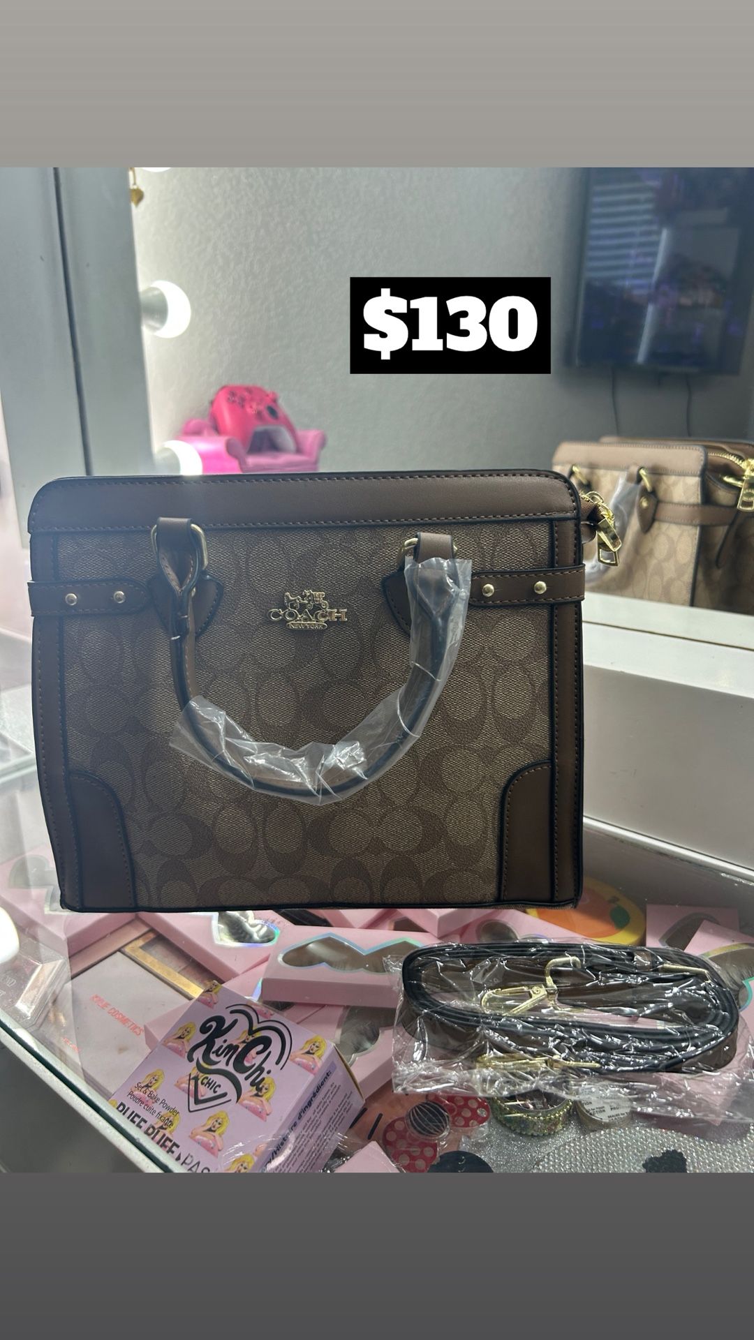 Tan Coach Purse