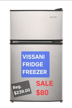 VISSANI STAINLESS  MINI FRIDGE FREEZER