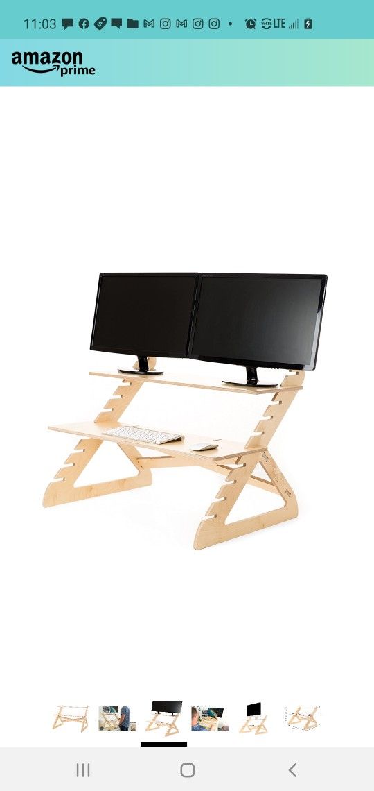 $100 READY DESK ADJUSTABLE STANDING COMPUTER DESK