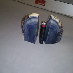 Brazilian Agate/geode Bookends/paperweights