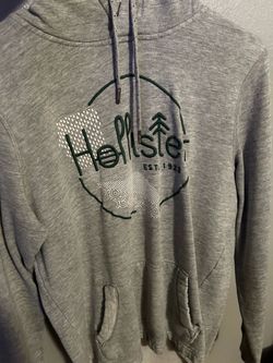 Hollister hoodie gray and green