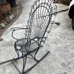 Vintage Steel Rocking Chair