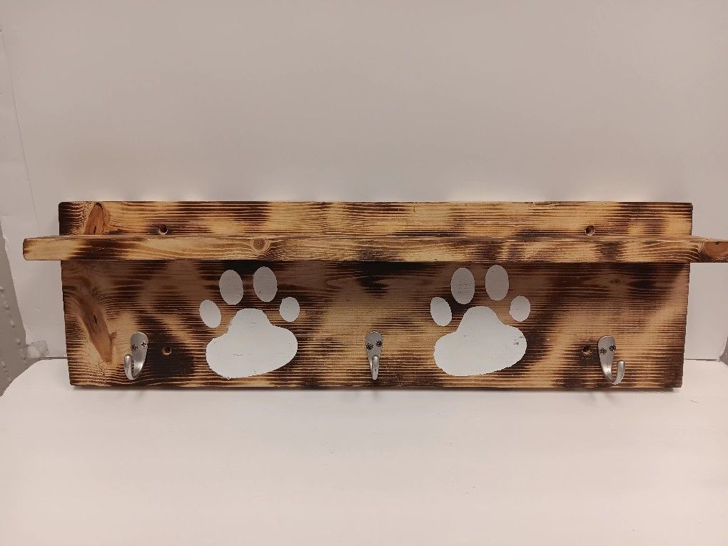 Paw Wood Farmhouse Shelf For SALE