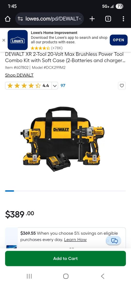 Dewalt Impact And Drill Kit