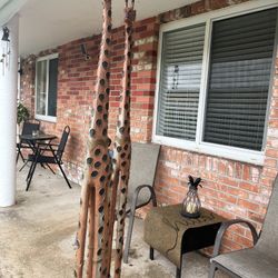 Tall Folk Art Giraffes Sculpture 