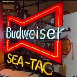 “Looking for / ISO / Wanted” Vintage BUDWEISER “Sea-Tac” Neon sign