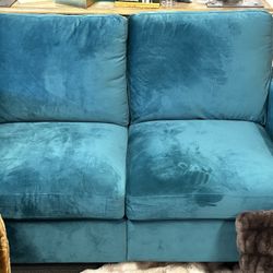 Teal Loveseat